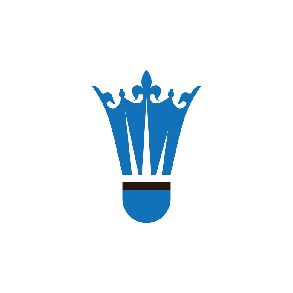 badminton crown vector logo icon