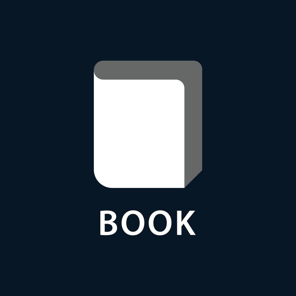 book simple vector logo icon.