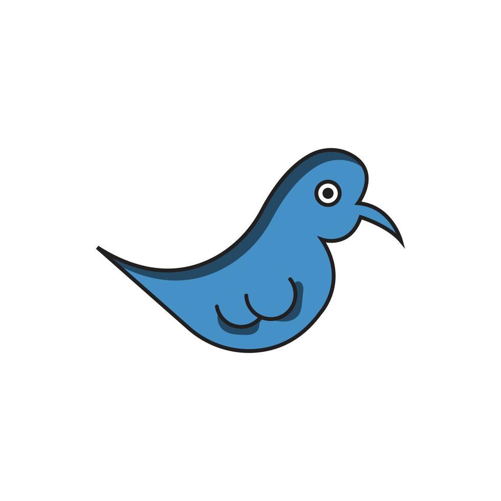 azul volador pájaro vector logo icono.