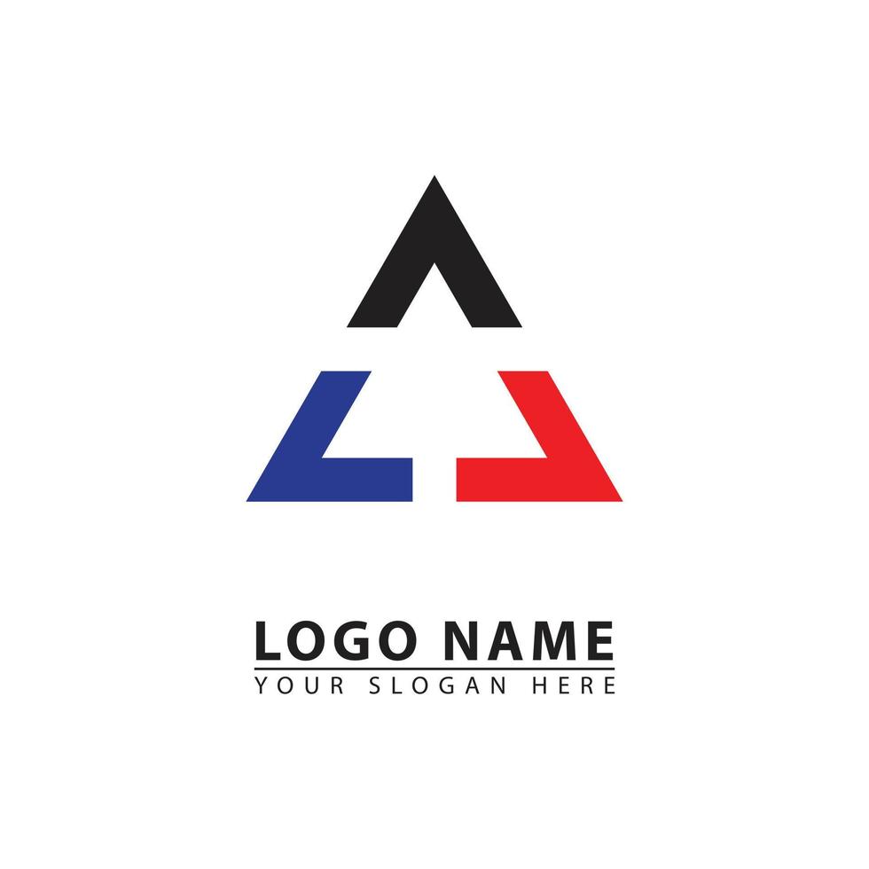 vector letter a cut triangle logo business icon.