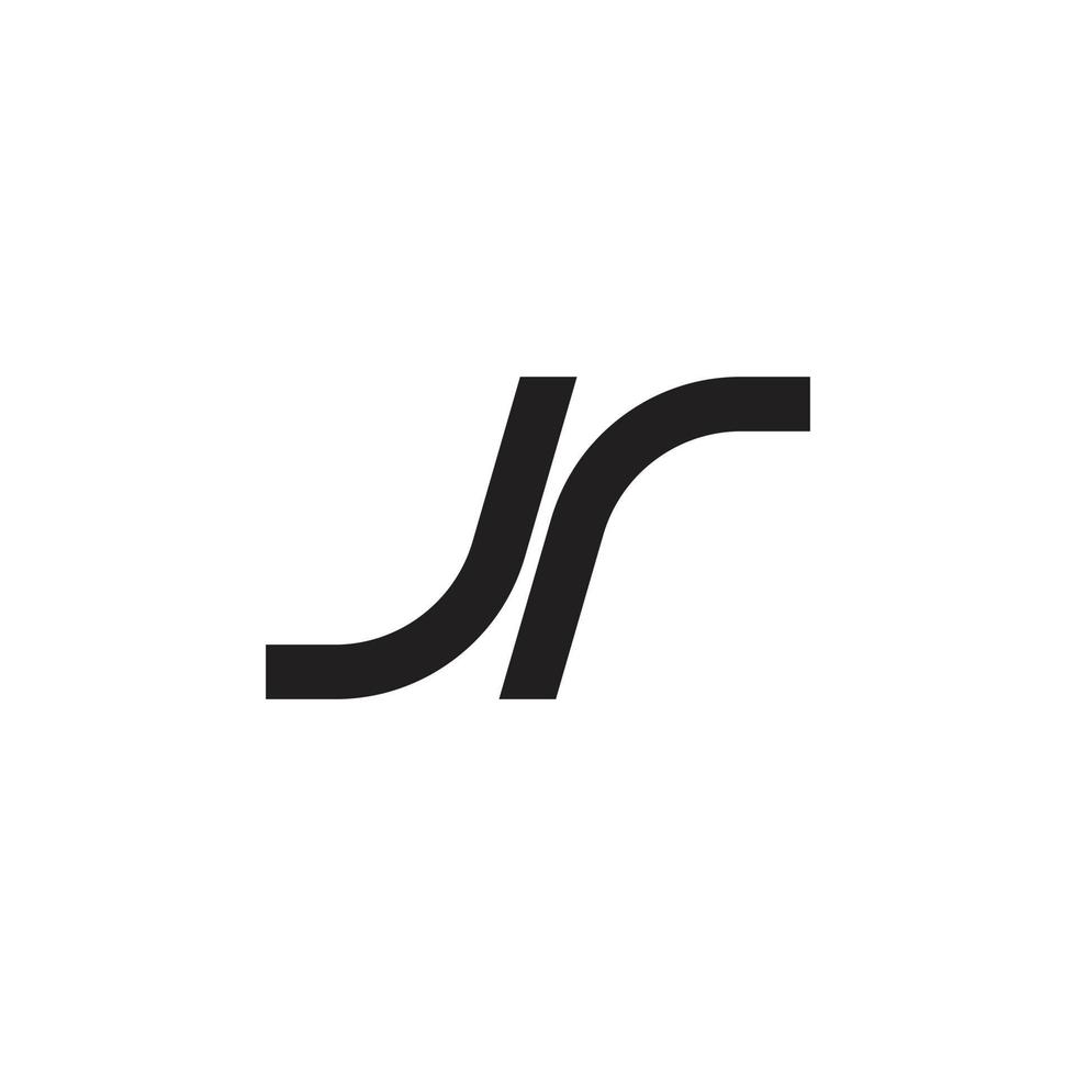 letra j y r logo icono vector. vector