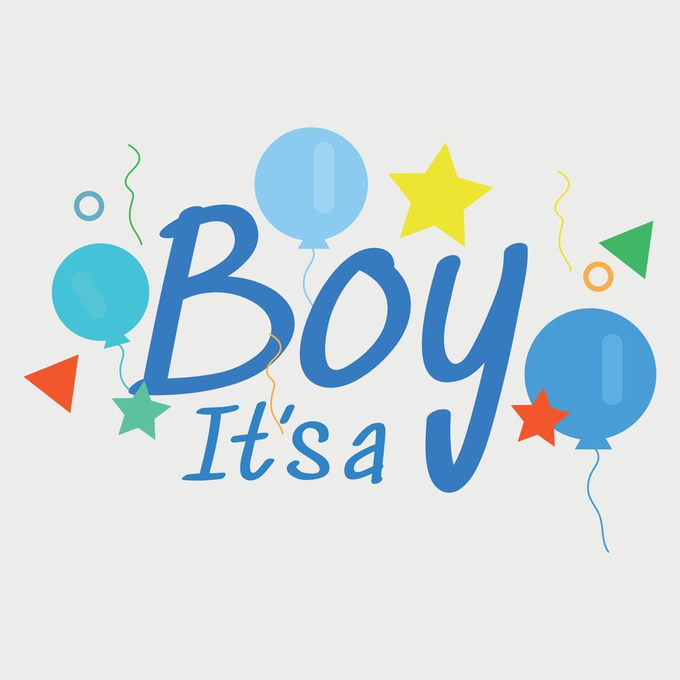 It's a boy Design concept vector illustration