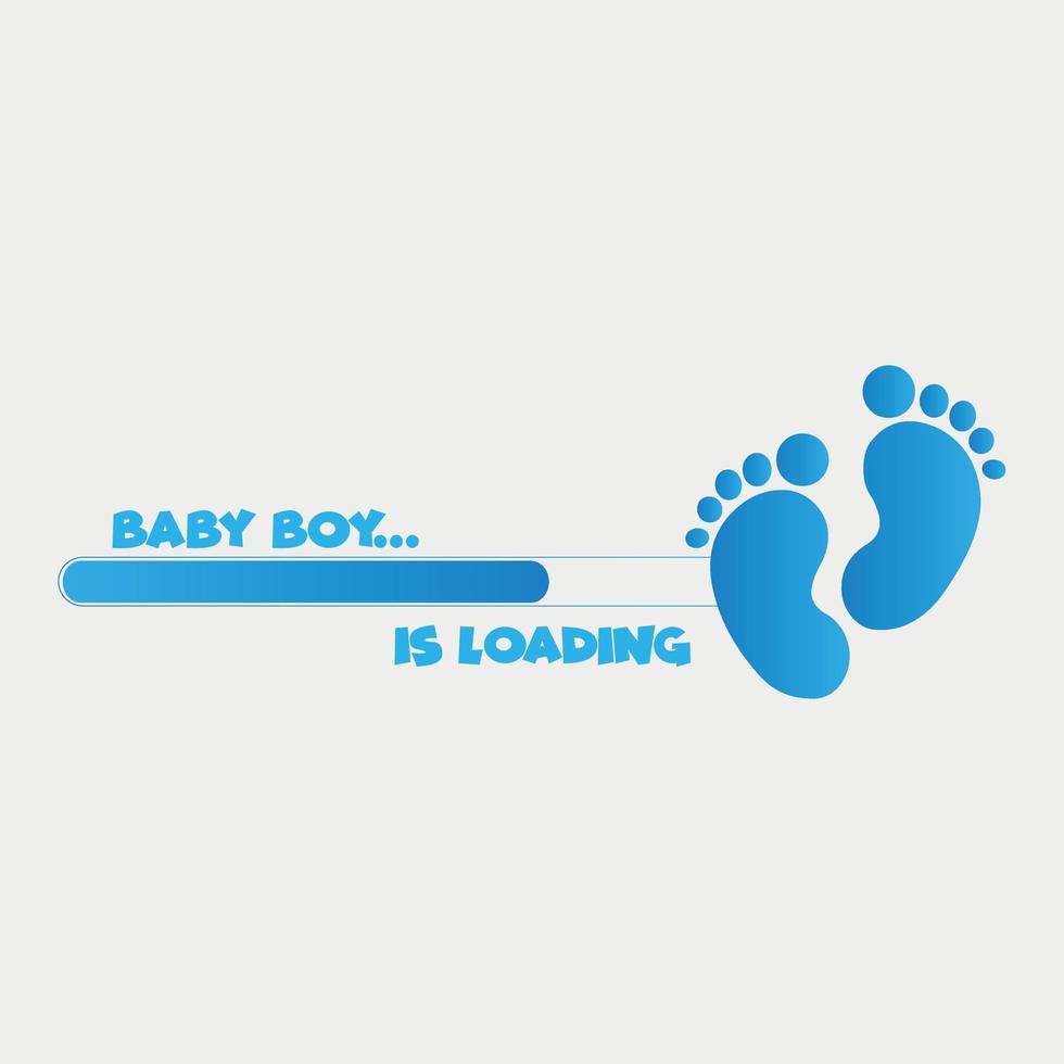 Baby Boy is Loading Design concept vector illustration