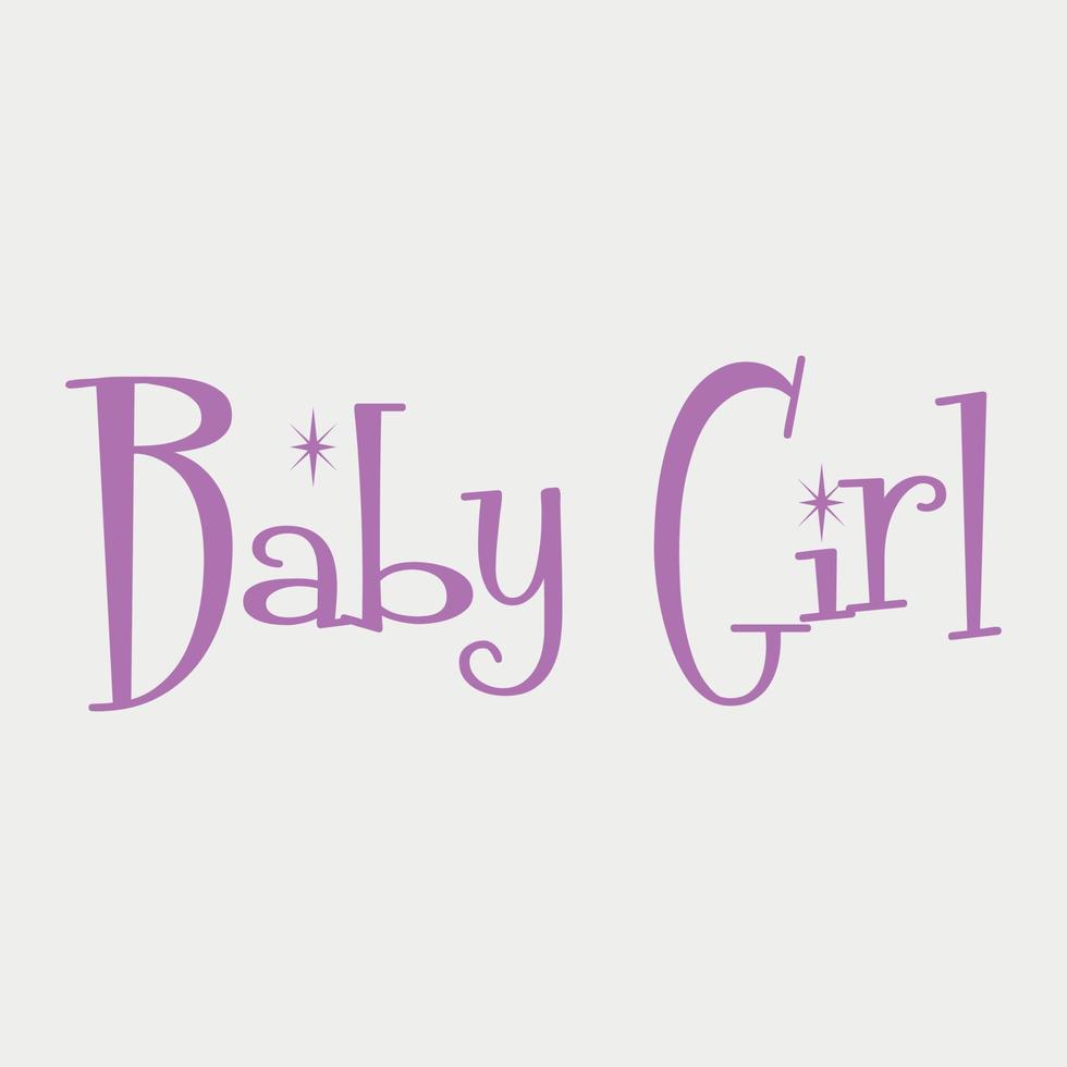 Baby Girl Typography vector illustration