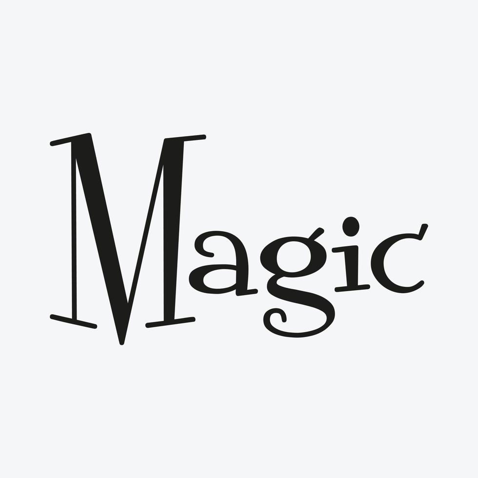 Magic word fantasy text vector illustration