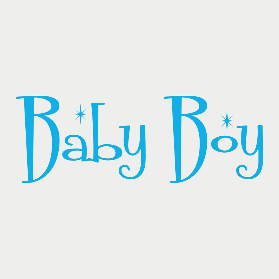 Baby Boy Typography vector illustration