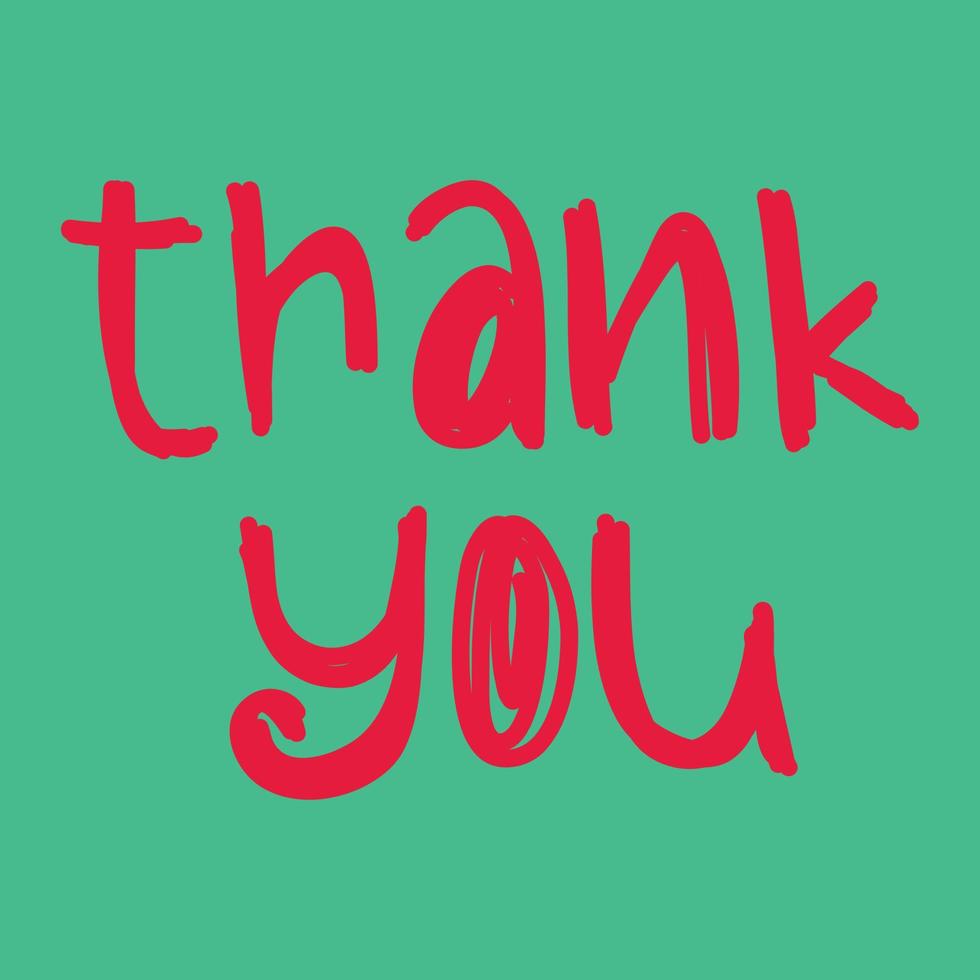 Hand drawn Thank You lettering on Transparent Background vector