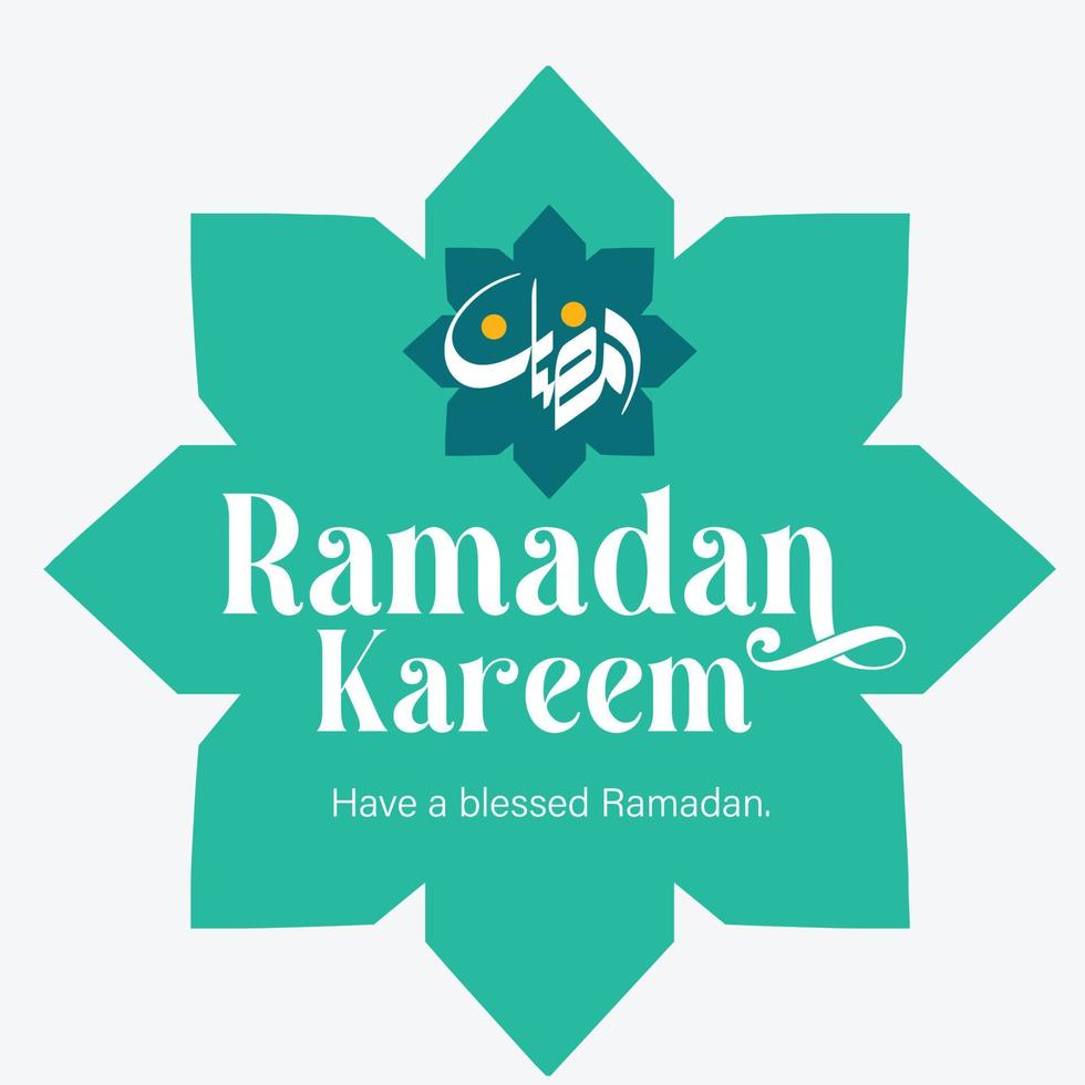 Ramadán kareem saludo tarjeta diseño concepto vector ilustración