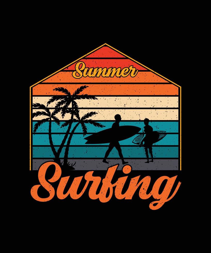 Summer Beach T-shirt Design vector