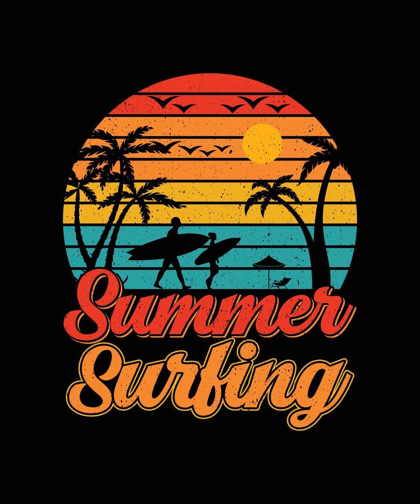 Summer Beach T-shirt Design vector