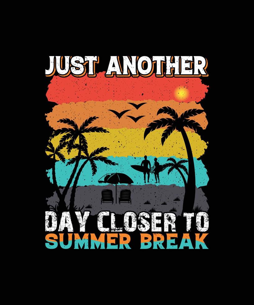 Summer Beach T-shirt Design vector