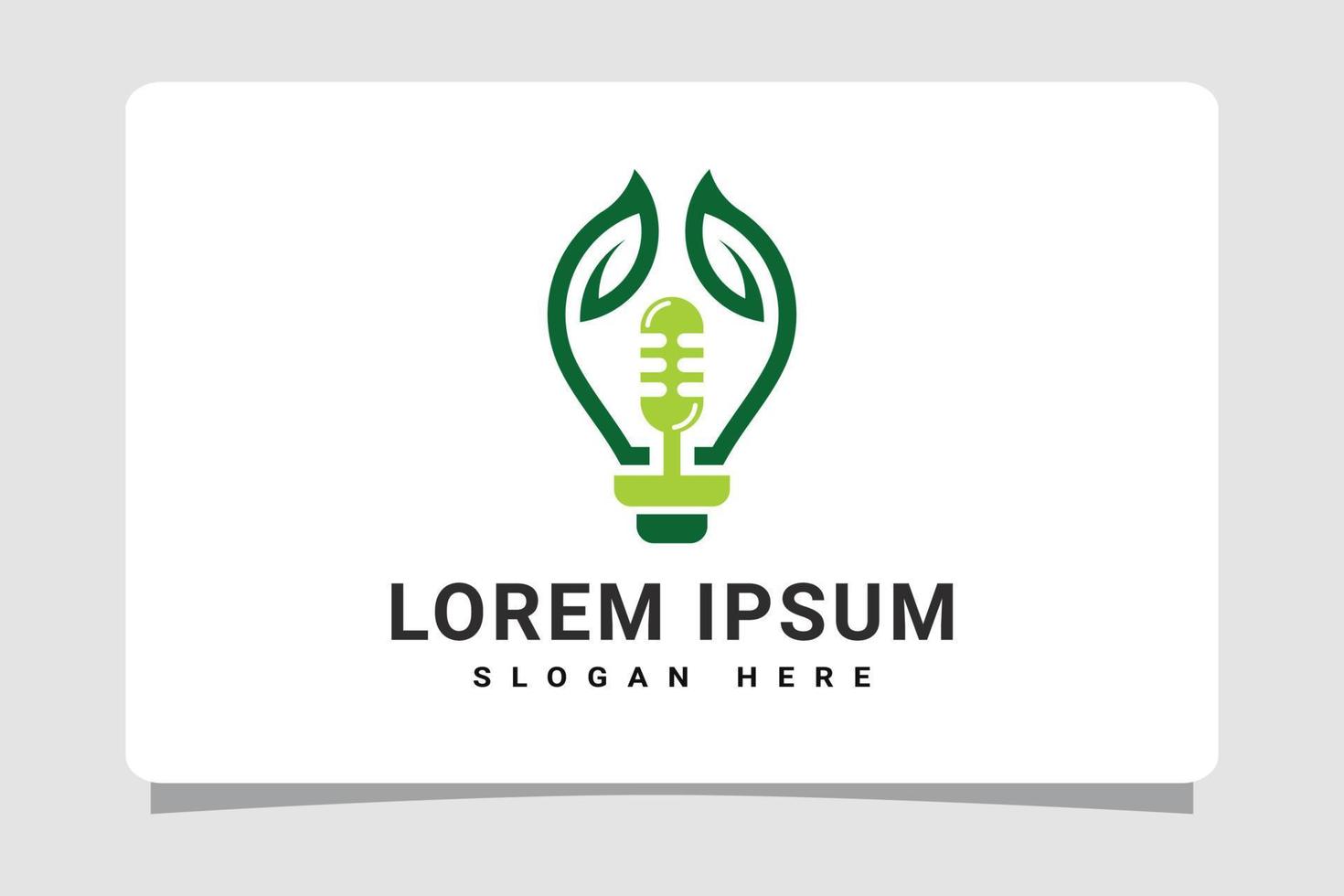 Green Idea Podcast Logo Template Design Inspiration vector