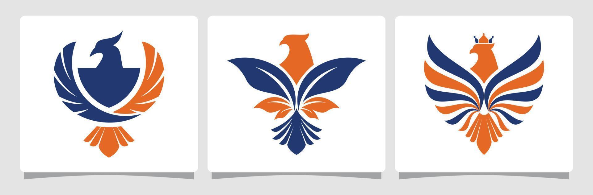 Set Eagle Logo Template Design Inspiration vector