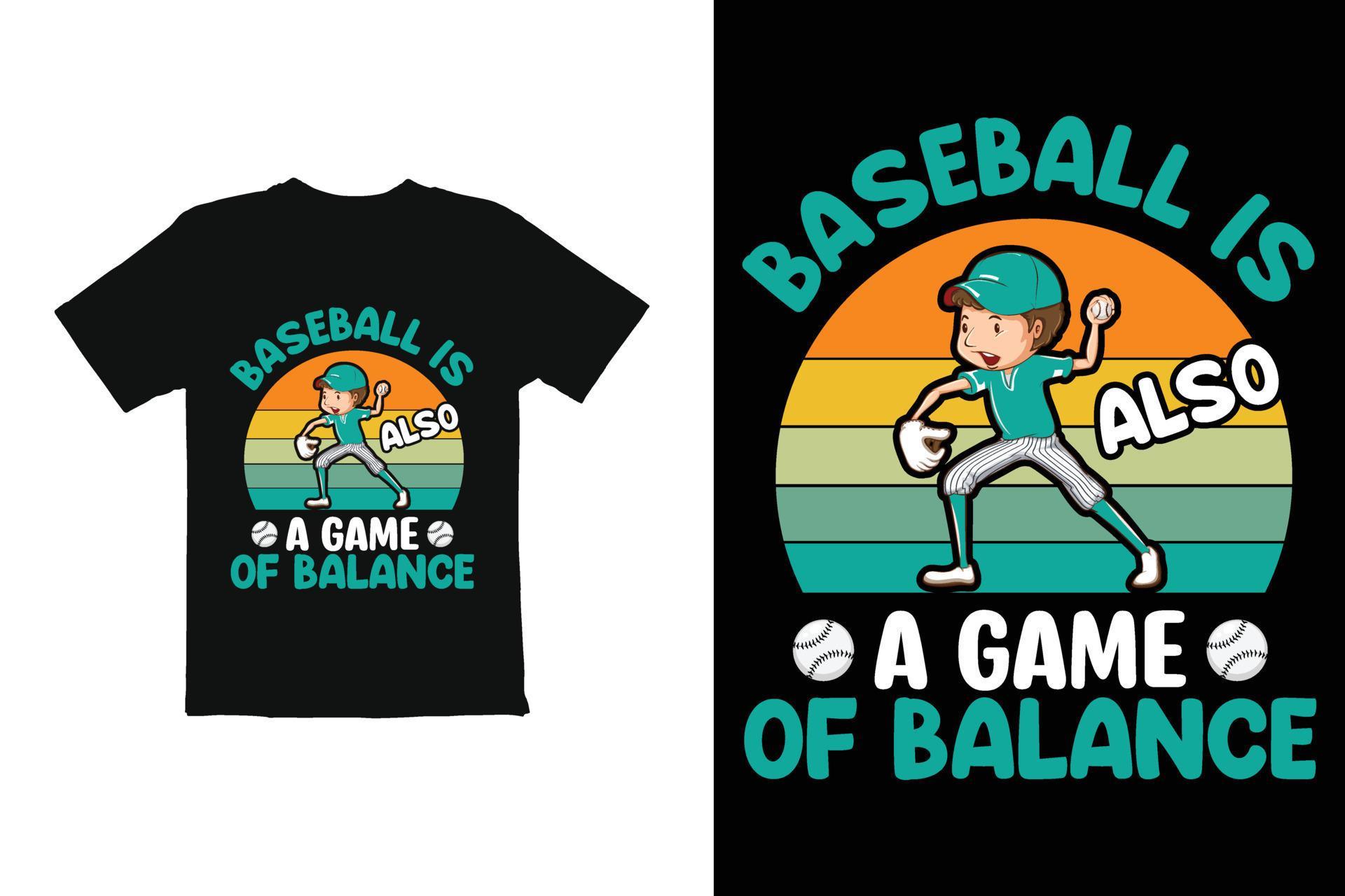 Baseball t shirt design print ready vector file for t shirt and other
