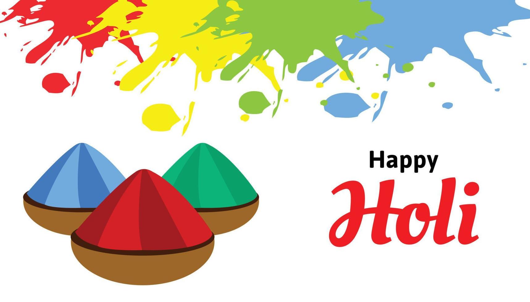 Happy Holi Festival Of Colors Indian Festival Celebration Vector Illustrations