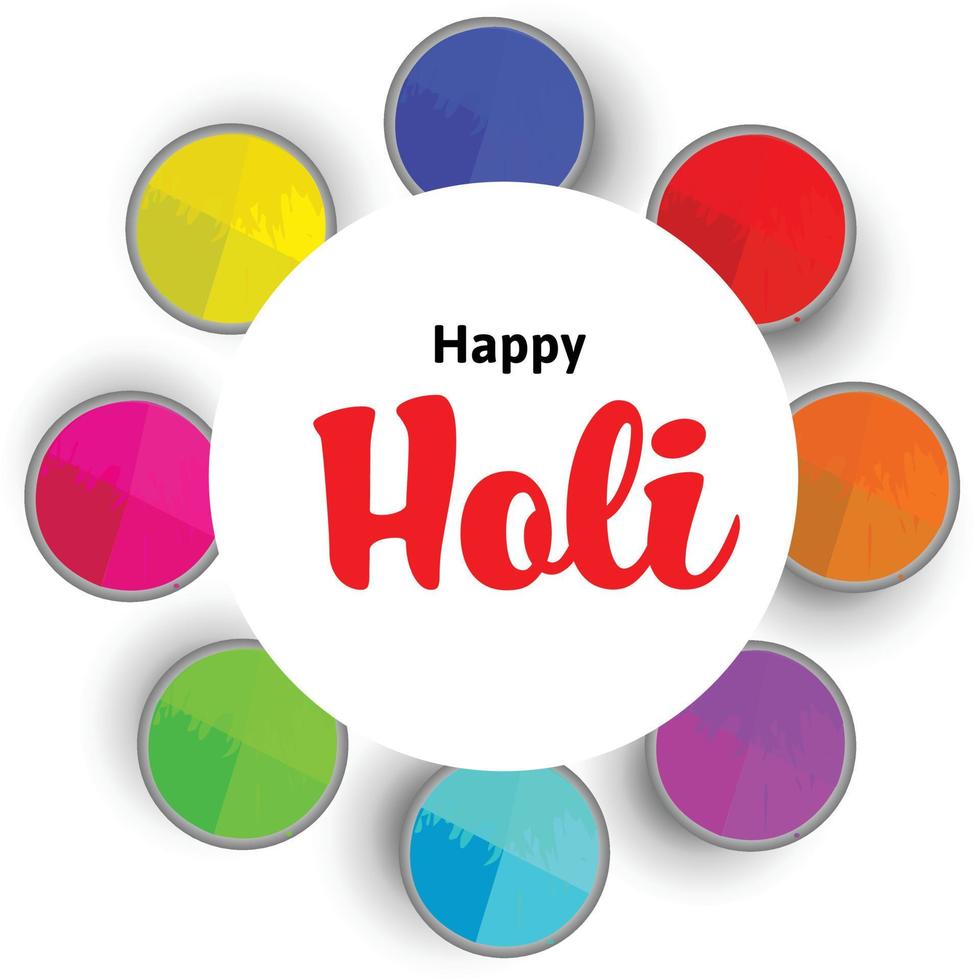 Happy Holi Festival Of Colors Indian Festival Celebration Vector Illustrations