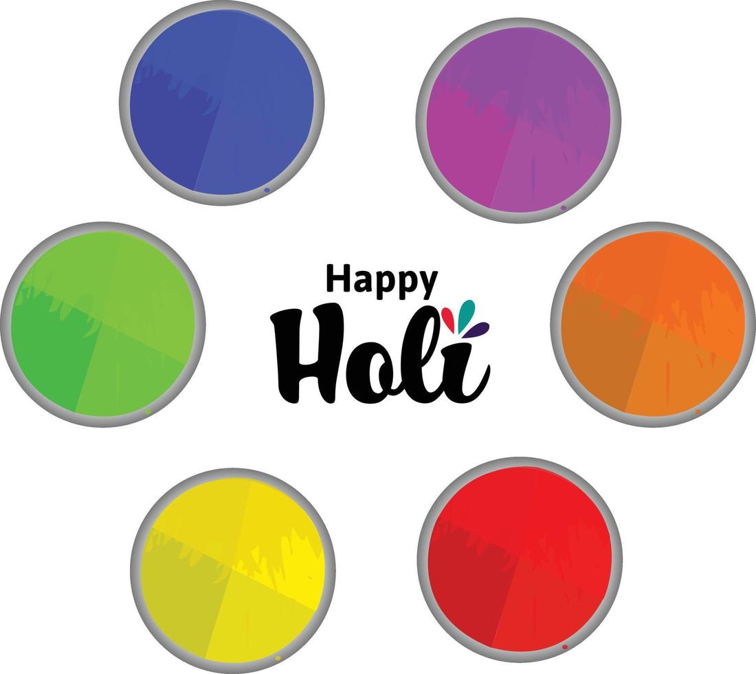 Happy Holi Festival Of Colors Indian Festival Celebration Vector Illustrations