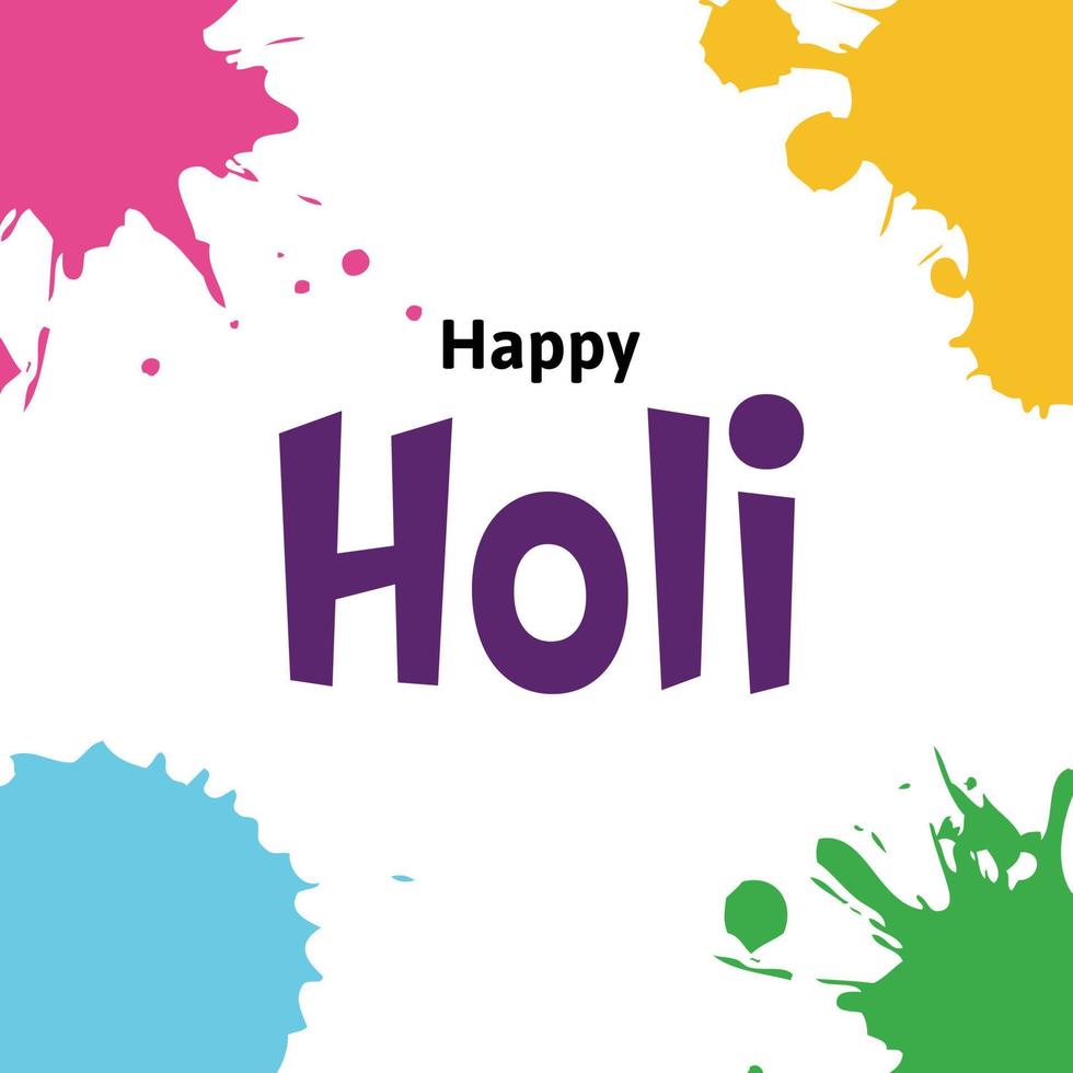 Happy Holi Festival Of Colors Indian Festival Celebration Vector Illustrations