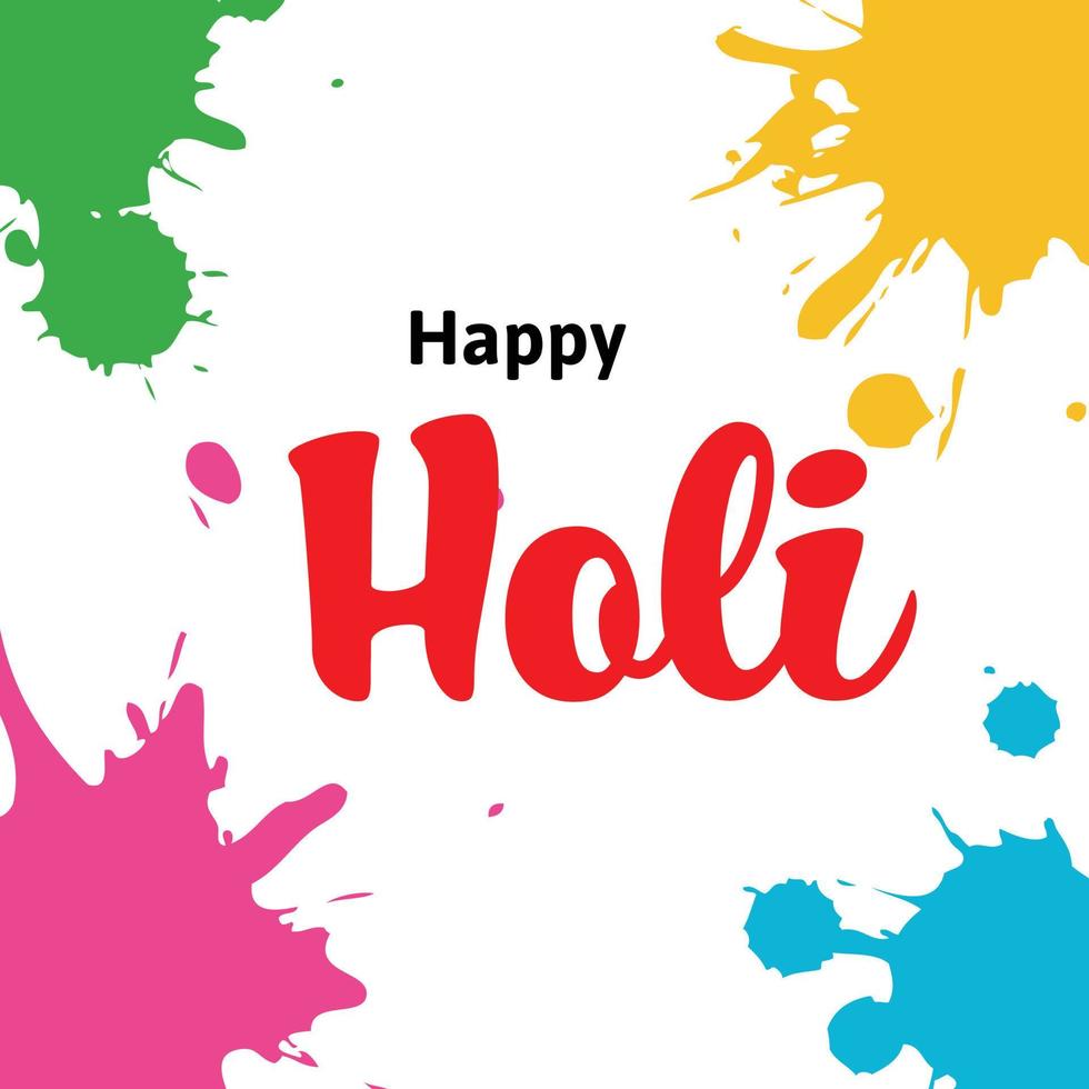 Happy Holi Festival Of Colors Indian Festival Celebration Vector Illustrations