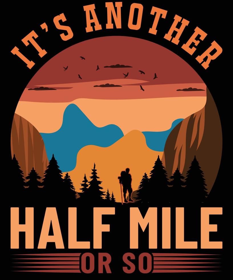 Hiking adventure t shirt design vector