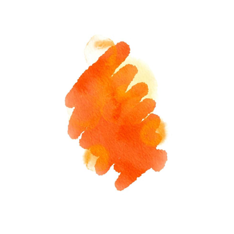 Watercolor stroke orange and yellow spot, splash vector