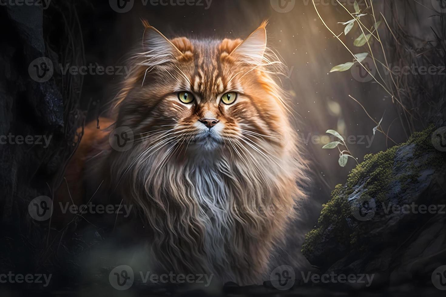 Portrait Chewie the cat in the wild photography photo