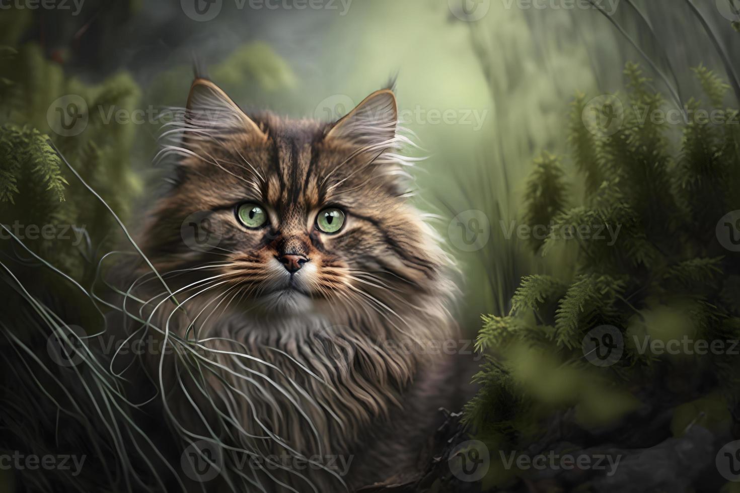 Portrait Chewie the cat in the wild photography photo