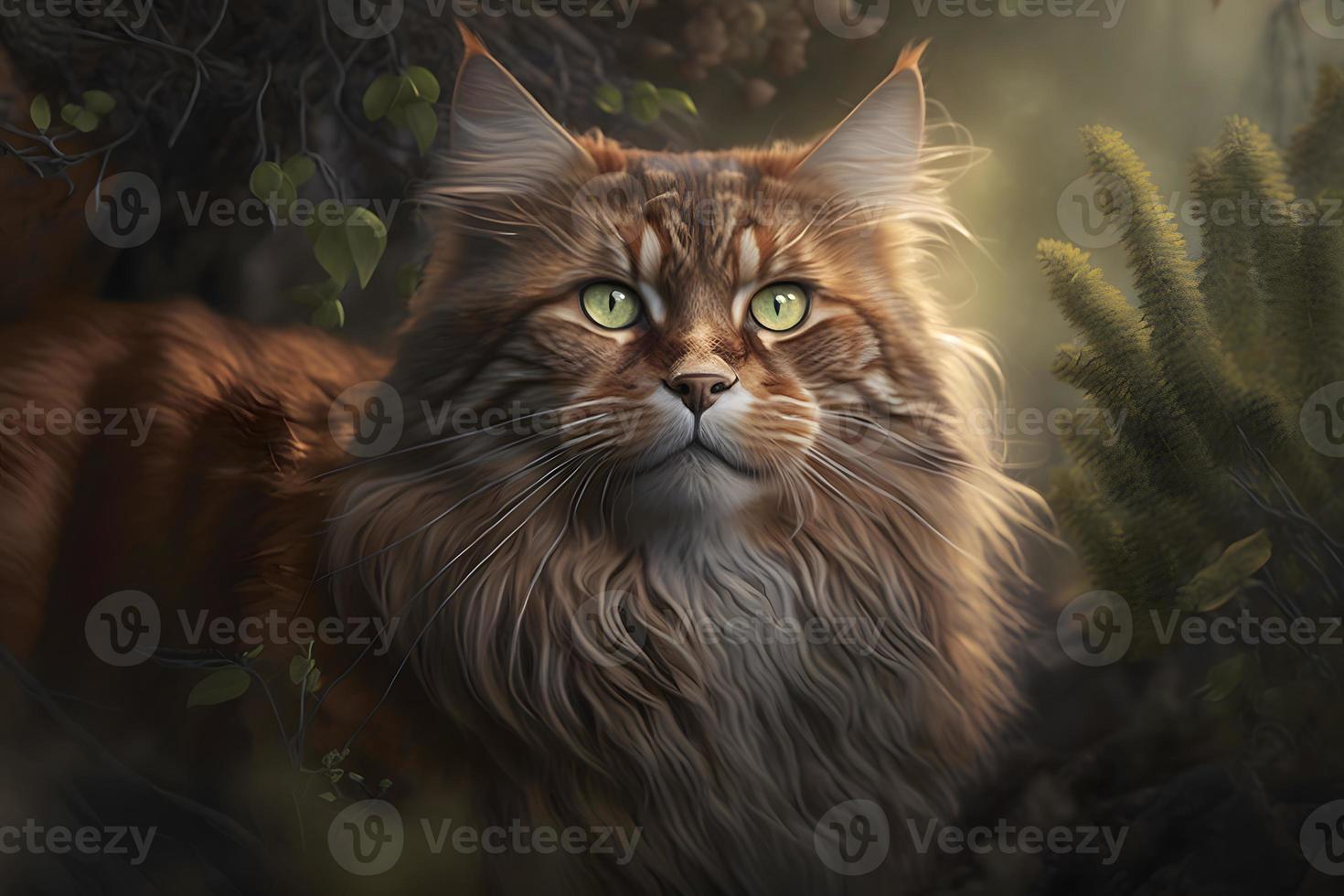 Portrait Chewie the cat in the wild photography 20383256 Stock Photo at