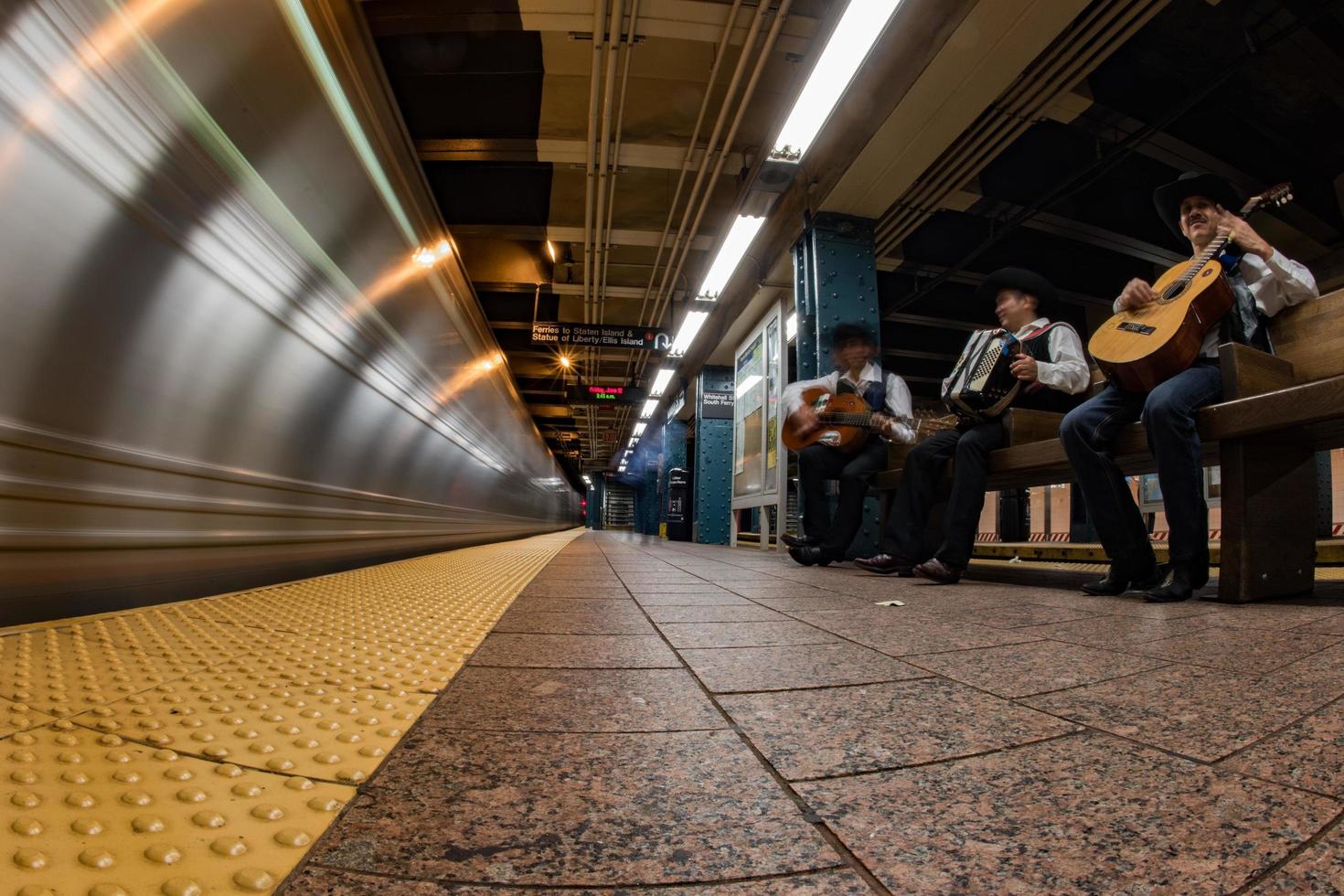 NEW YORK - USA - 13 JUNE 2015 - Mexican players in metro station photo