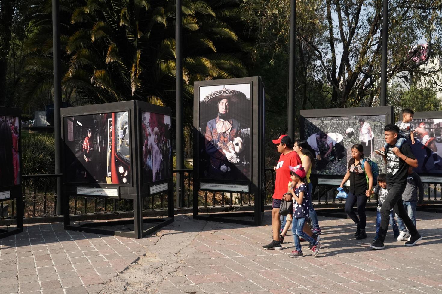 MEXICO CITY, FEBRUARY 3 2019 - Town park Chapultepec crowded of people on sunday photo