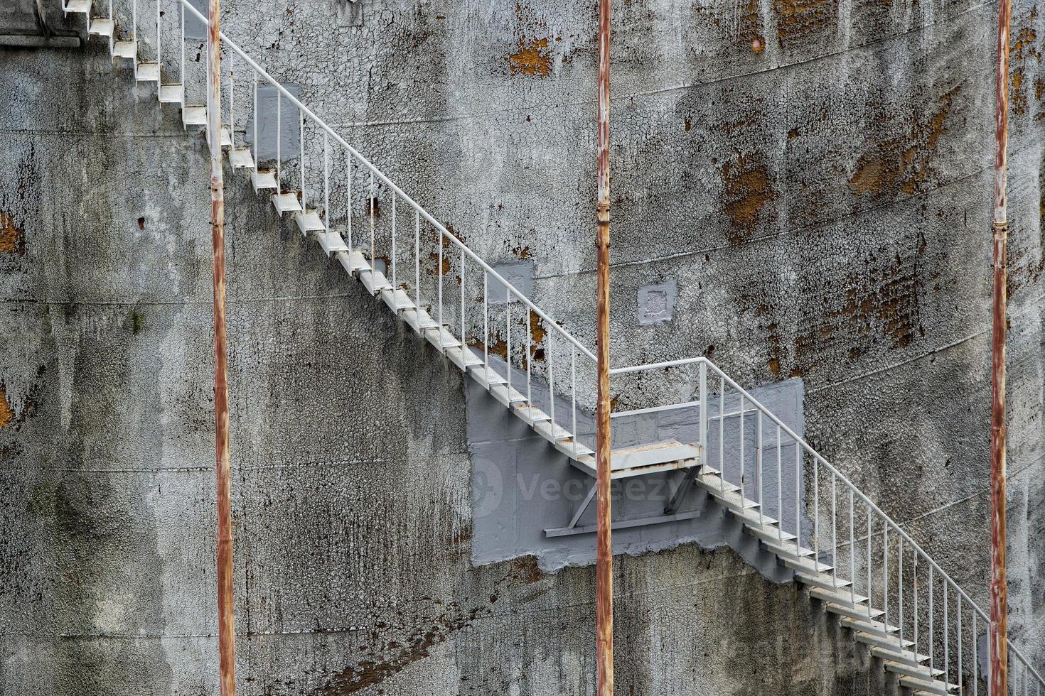 harbour silo rugged stairway photo