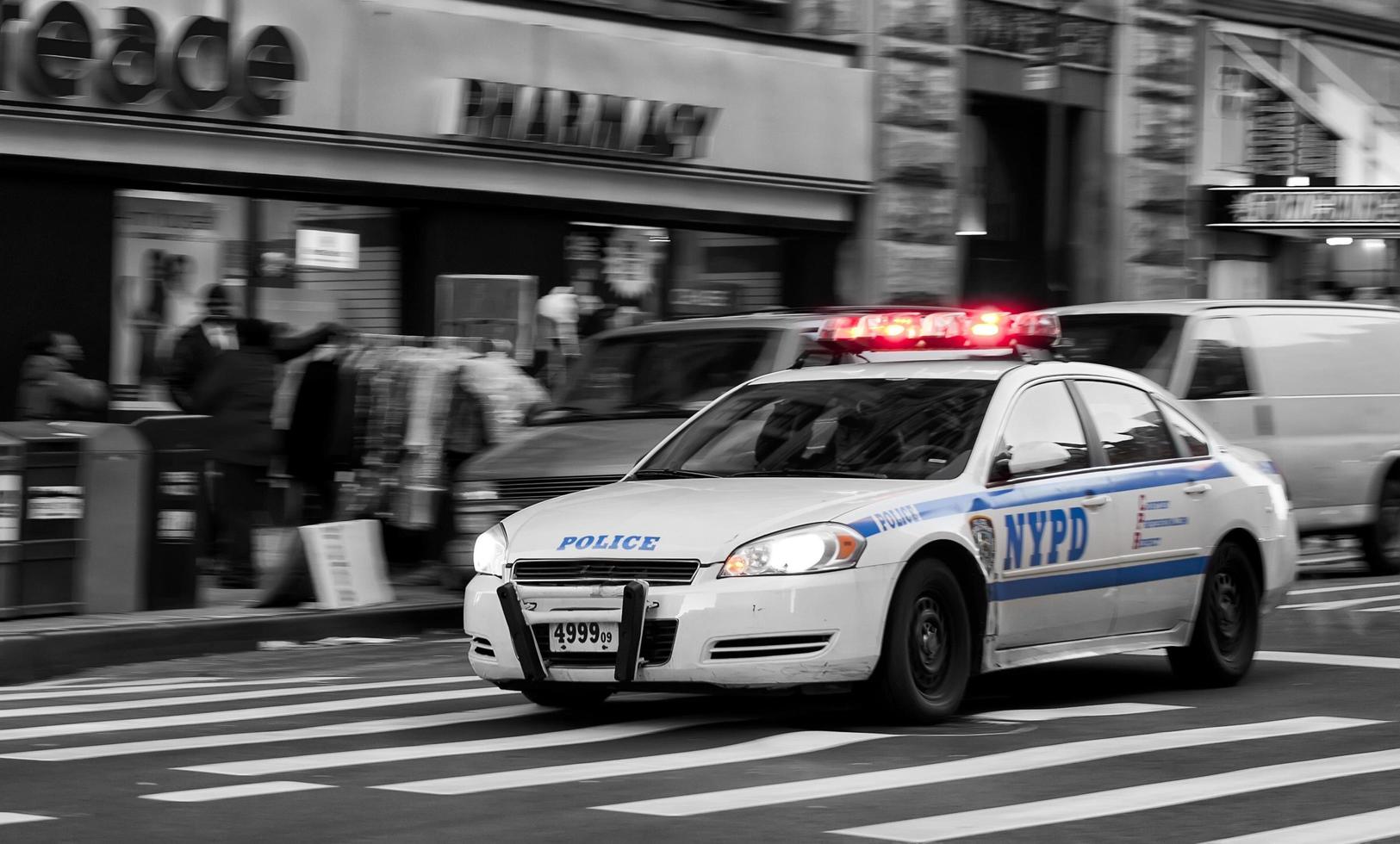 NEW YORK, USA - DECEMBER 9, 2011 - New york NYPD police car in the street photo