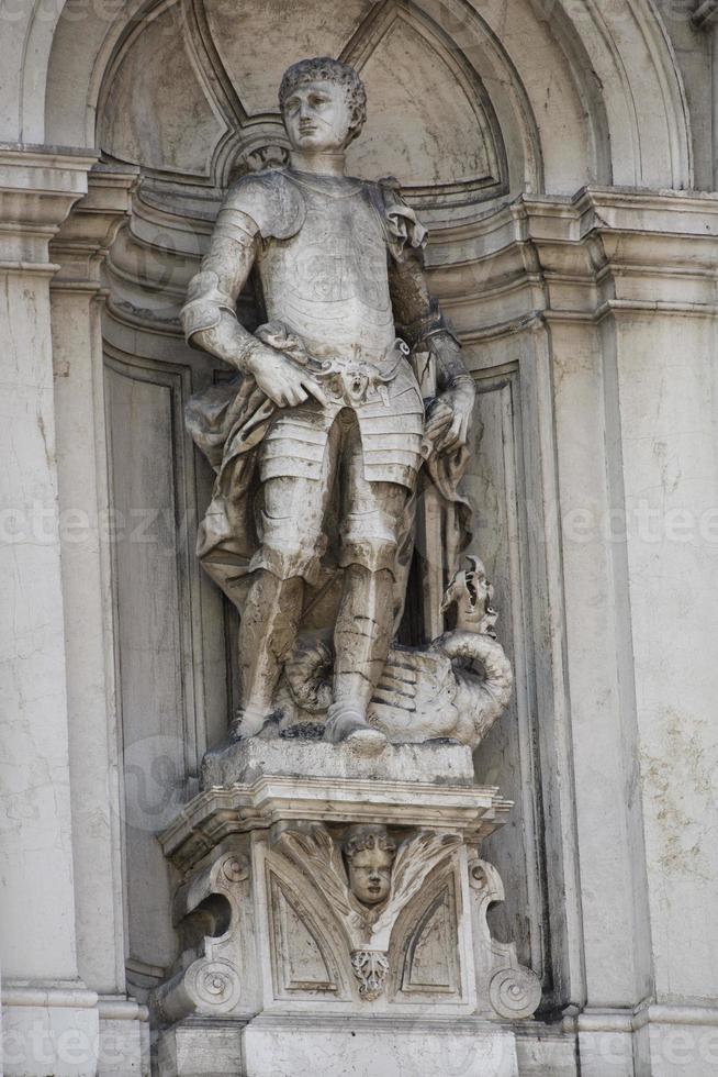 venice church marble statue photo