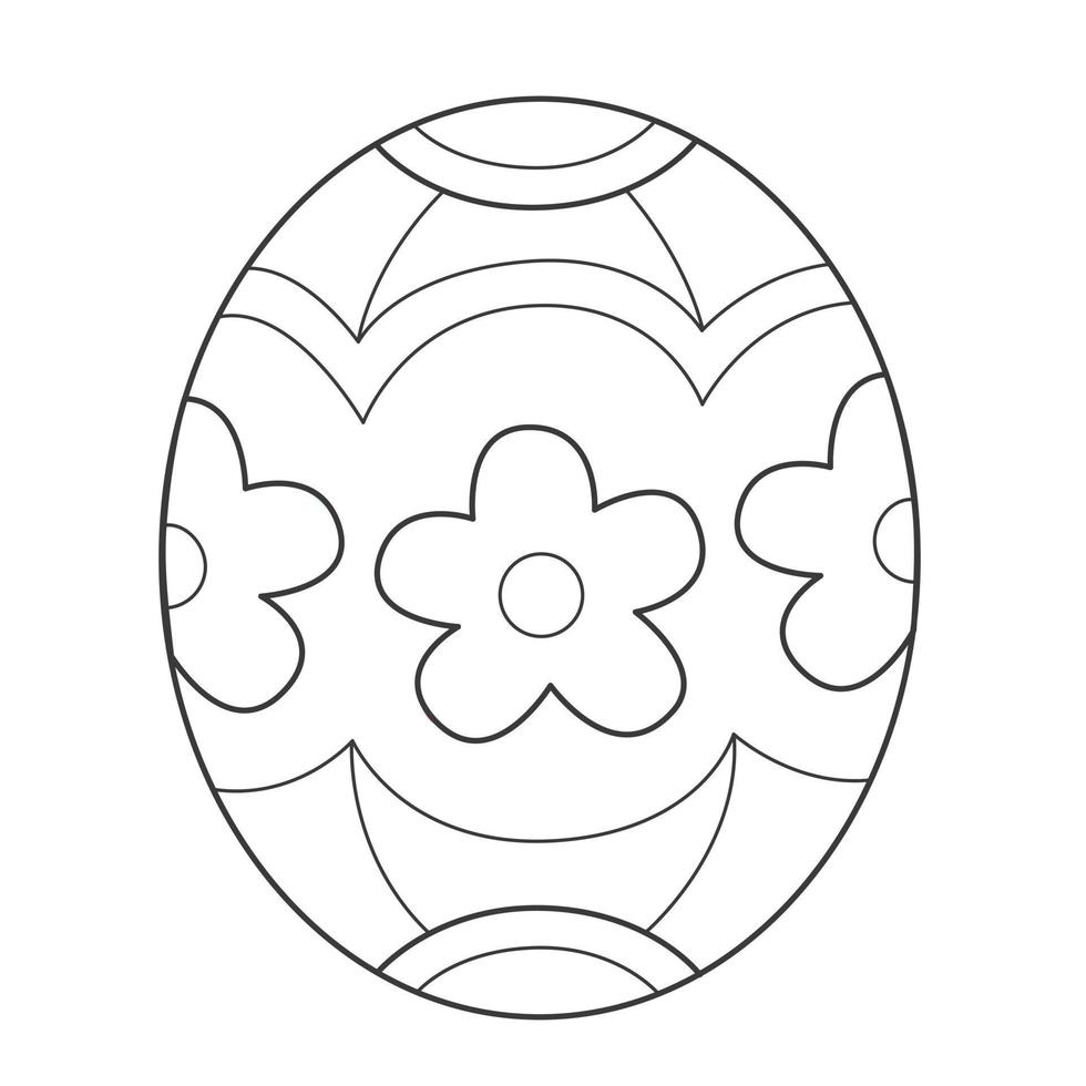 Easter egg coloring book for kids. Coloring page. Monochrome black Easter egg coloring book for kids. Coloring page. Monochrome black