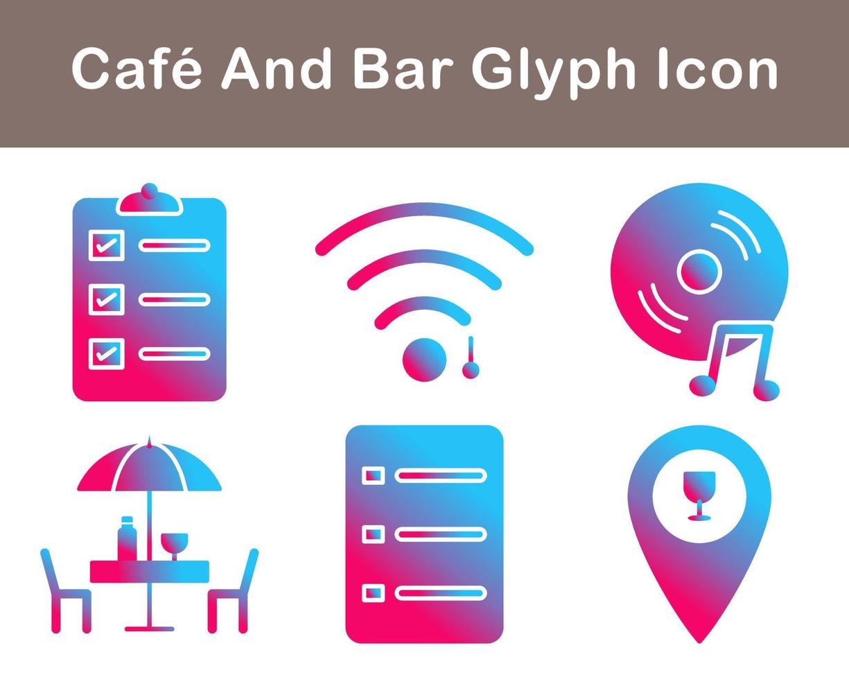 Cafe And Bar Vector Icon Set