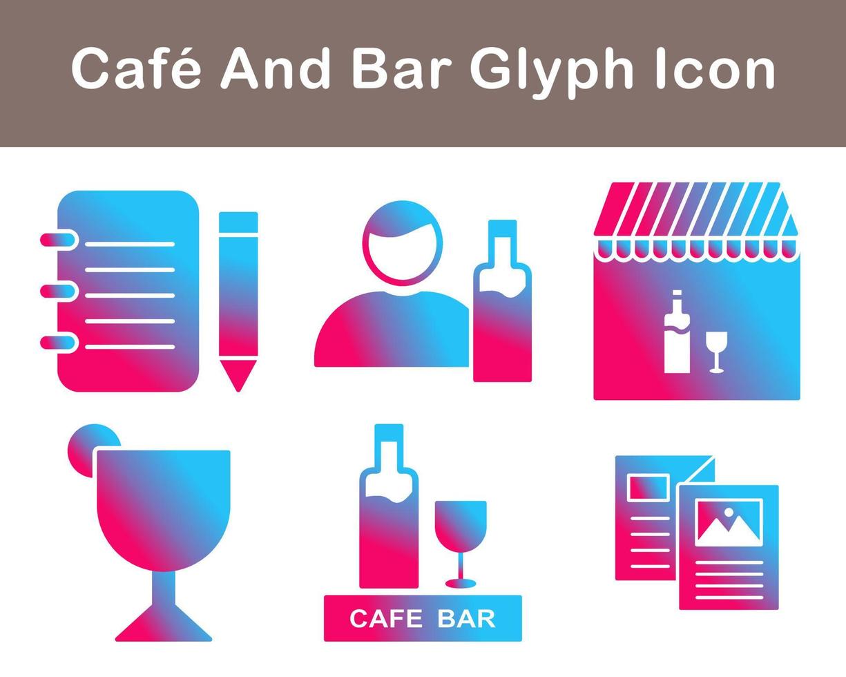 Cafe And Bar Vector Icon Set