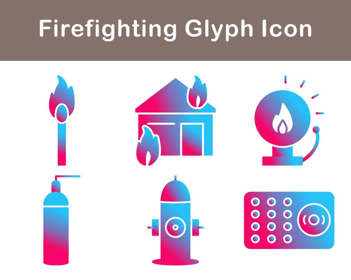 Firefighting Vector Icon Set