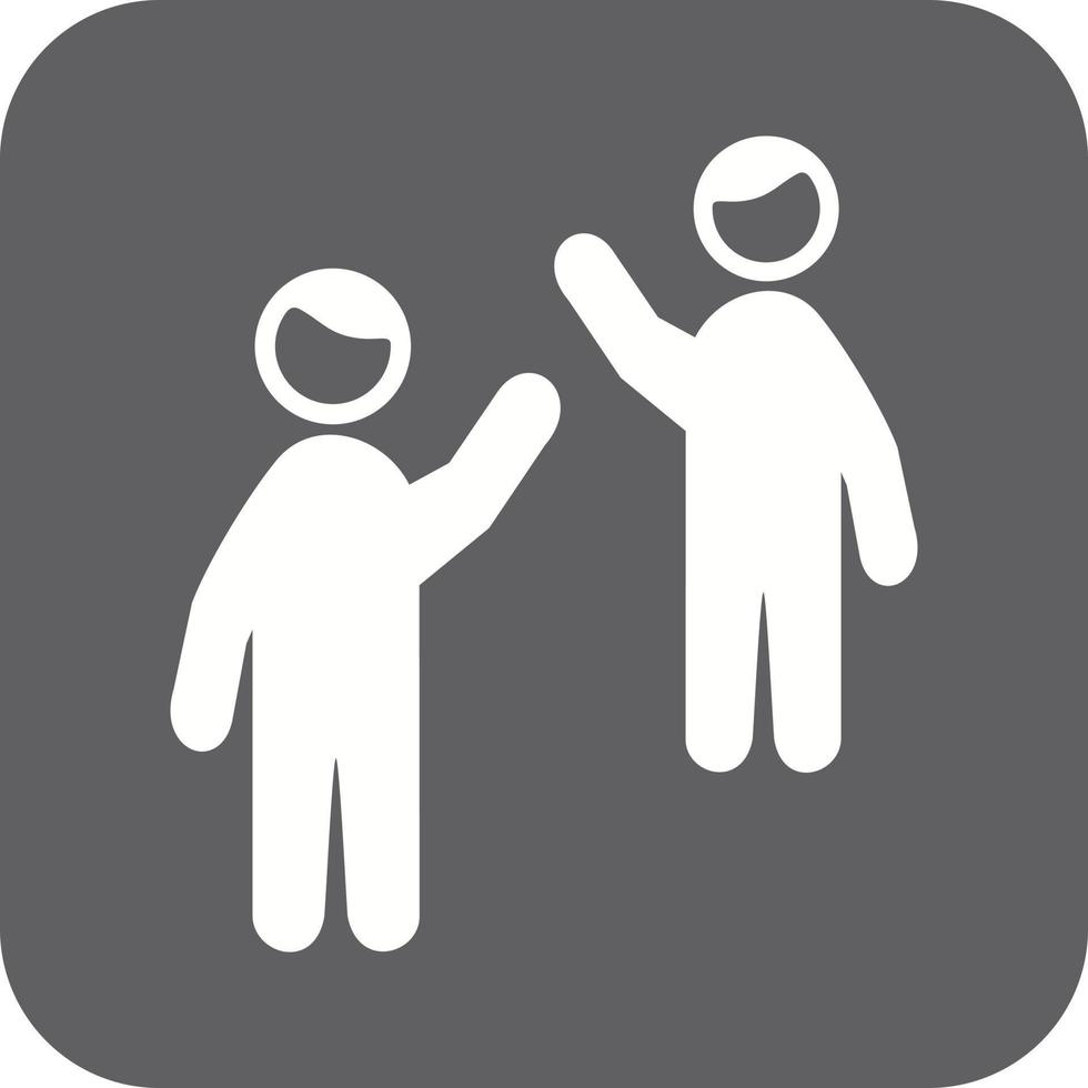 Waving to people Glyph Icon vector