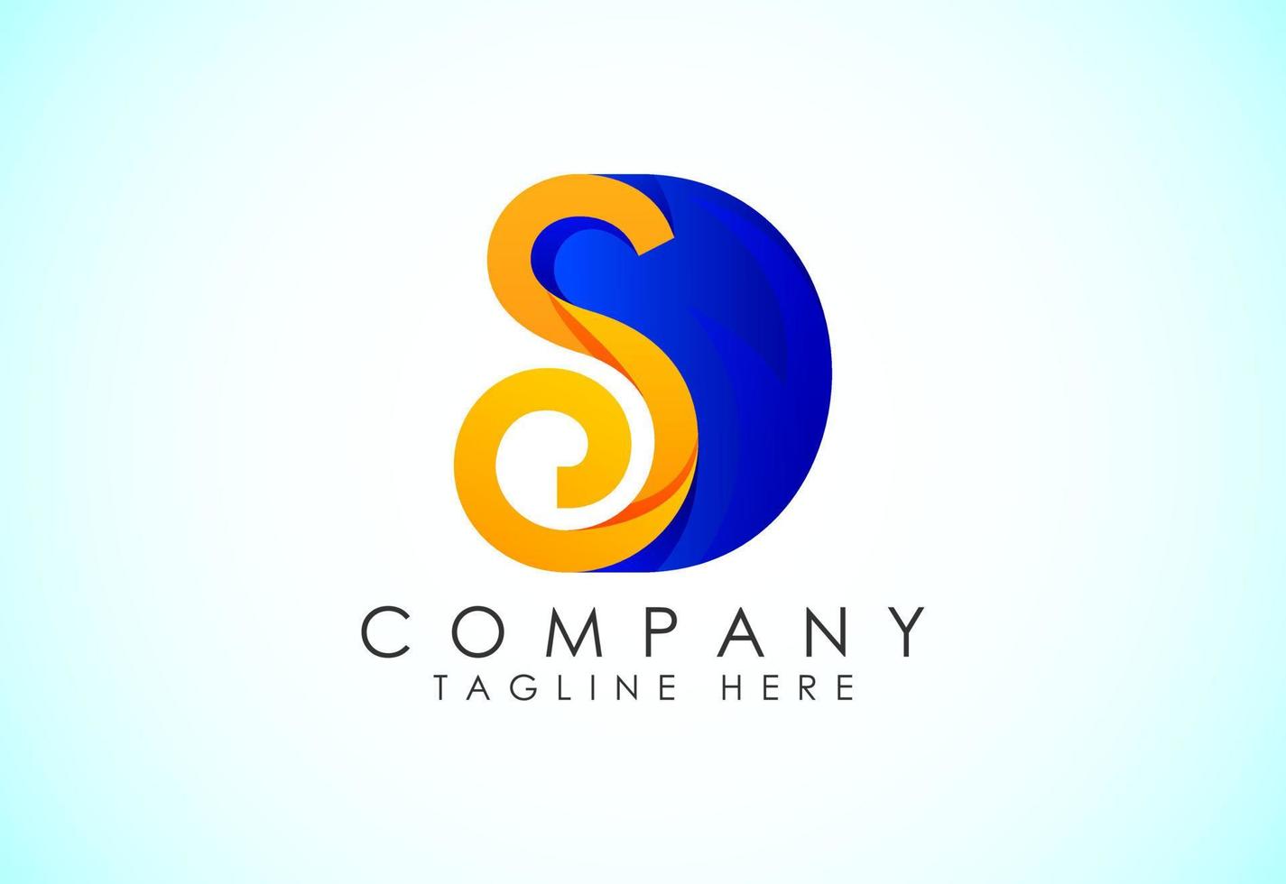 Initial Letter S D Logo Design Vector Template. Graphic Alphabet Symbol. Gradient logo