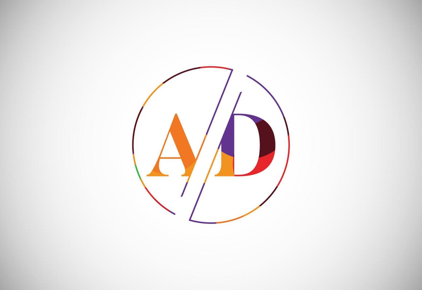 Initial Letter A D Low Poly Logo Design Vector Template. Graphic Alphabet Symbol For Corporate Business Identity
