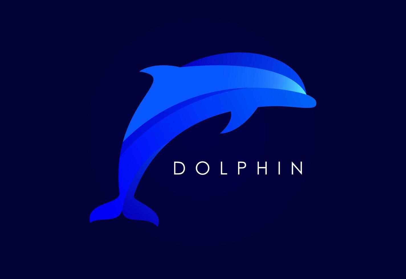 moderno delfín degradado logo. pescado logo diseño modelo. Mariscos restaurante tienda logotipo concepto icono. vector