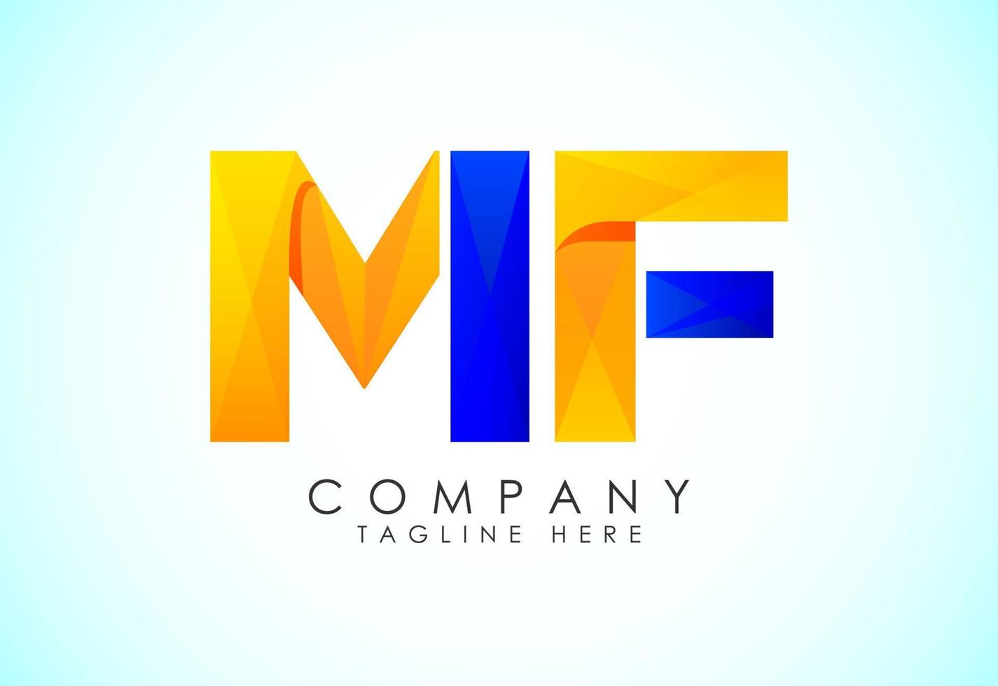 Initial Letter M F Logo Design Vector Template. Graphic Alphabet Symbol. Gradient logo