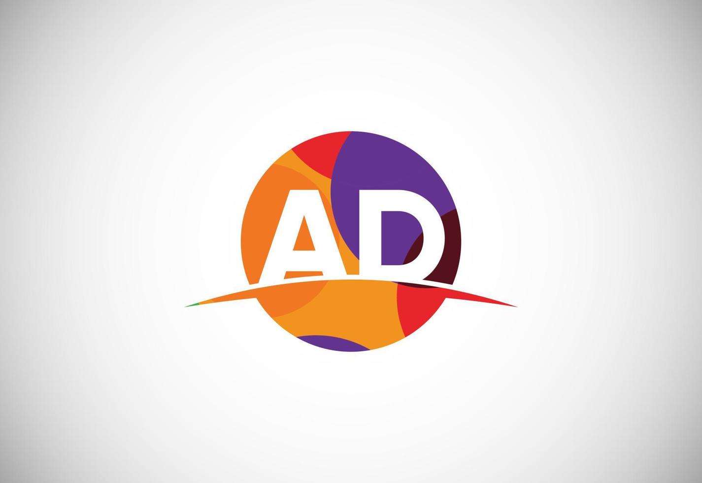 Initial Letter A D Low Poly Logo Design Vector Template. Graphic Alphabet Symbol For Corporate Business Identity