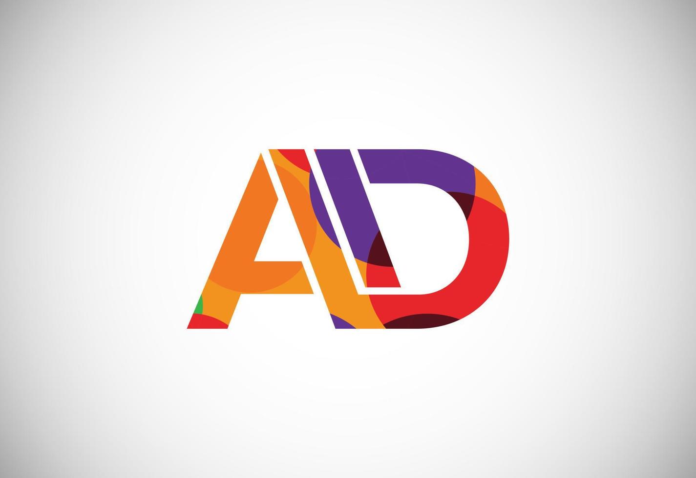 Initial Letter A D Low Poly Logo Design Vector Template. Graphic Alphabet Symbol For Corporate Business Identity