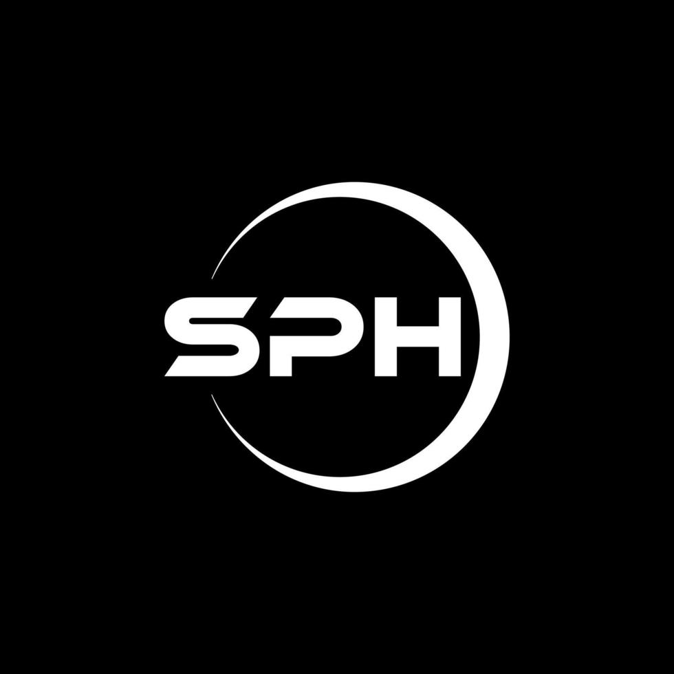 sph letra logo diseño en ilustración. vector logo, caligrafía diseños para logo, póster, invitación, etc.