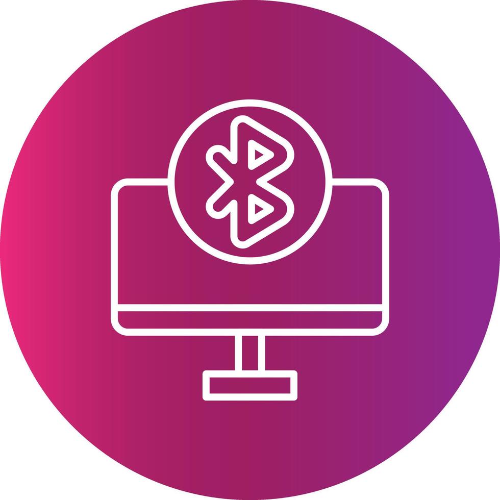 Bluetooth Lcd Creative Icon vector