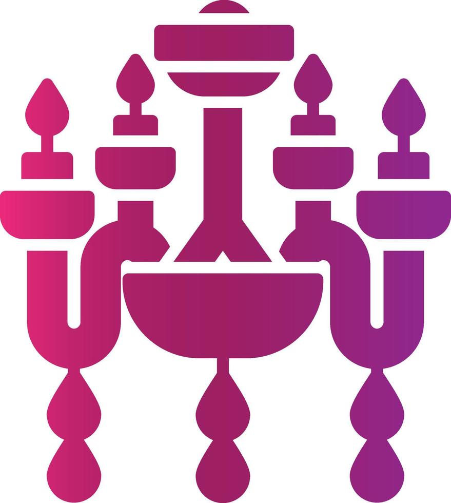 Chandelier Creative Icon Design vector