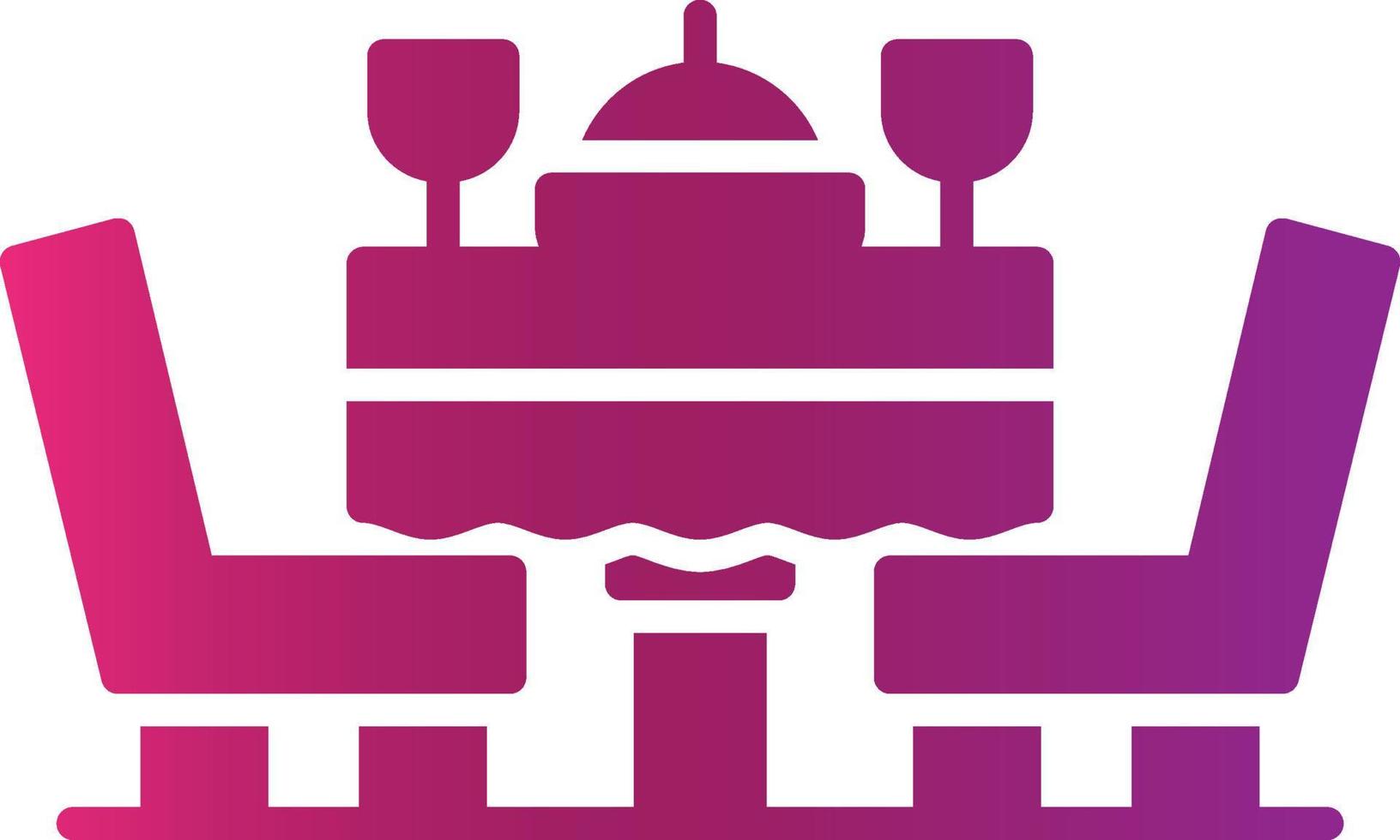 Dinner Table Creative Icon Design vector