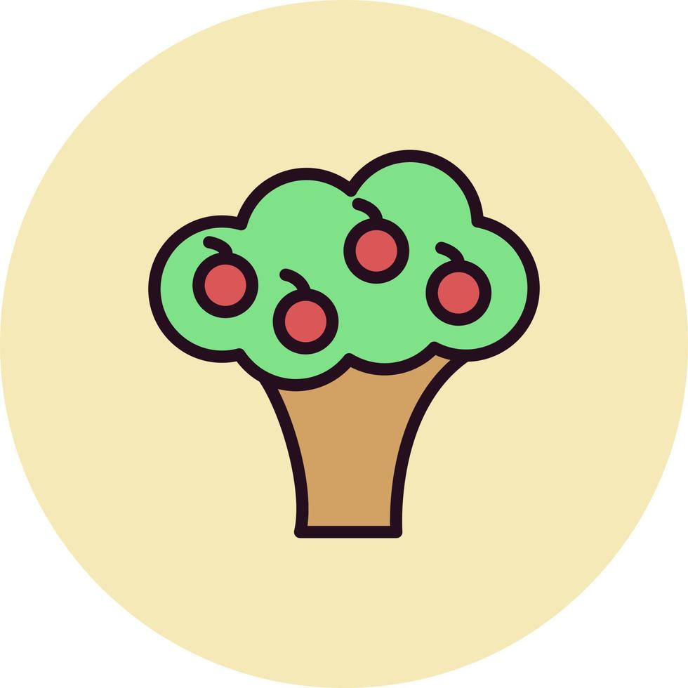 manzana árbol vector icono