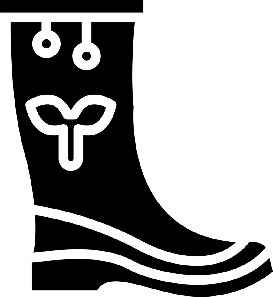 icono de vector de botas de lluvia